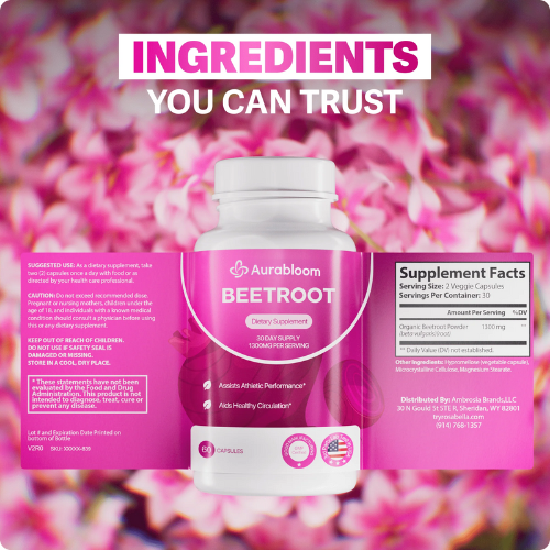 Aurabloom Organic Beet Root Capsules