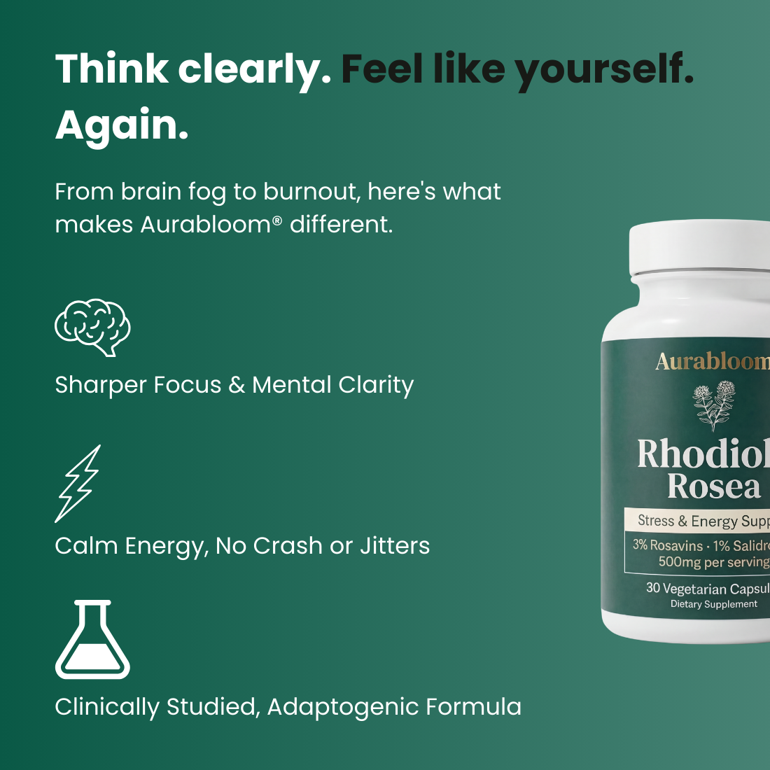Rhodiola Rosea Capsules (500mg)